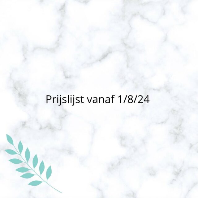 Prijslijst vanaf 1/8/24 🤍