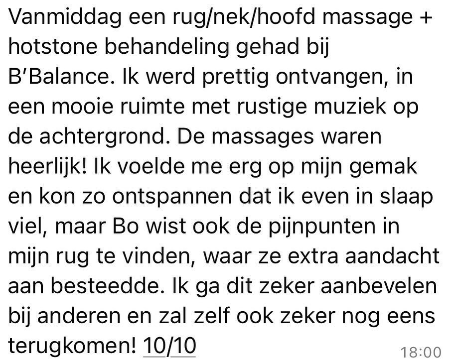 Waar ik het voor doe!🍀🍀Stuur gerust een berichtje voor vragen of een massage in te plannen!Tot in de praktijk!🤩